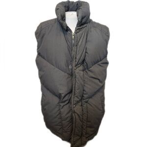 St. John's Bay Down/Feather Filled Puffer Vest, Zipper & Snaps, Gray, XLT